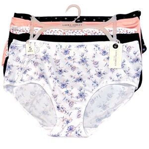LAURA ASHLEY 5 Pack Floral Soft Comfy Stretch Briefs Panties NWT 2X